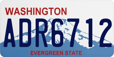 WA license plate ADR6712