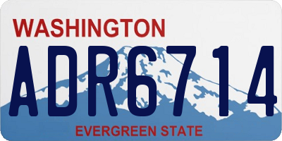 WA license plate ADR6714