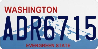WA license plate ADR6715