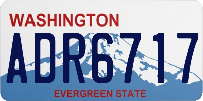 WA license plate ADR6717