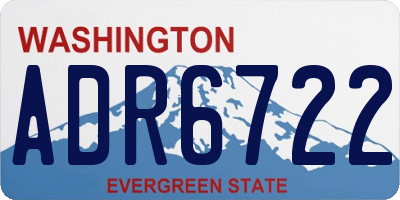 WA license plate ADR6722