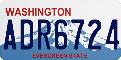 WA license plate ADR6724