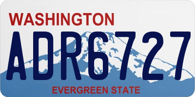 WA license plate ADR6727