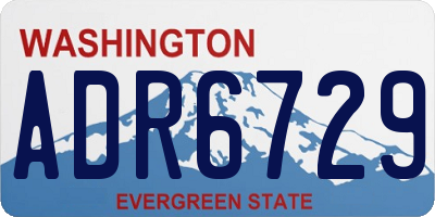 WA license plate ADR6729