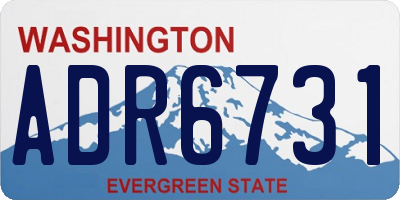 WA license plate ADR6731