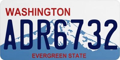WA license plate ADR6732