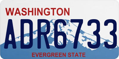 WA license plate ADR6733