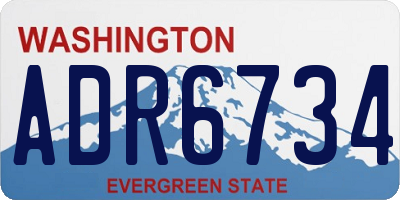 WA license plate ADR6734