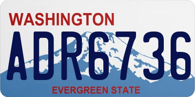 WA license plate ADR6736
