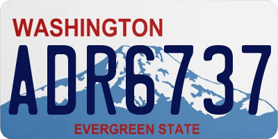 WA license plate ADR6737