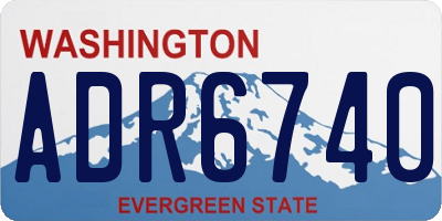 WA license plate ADR6740