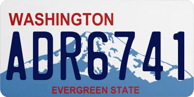 WA license plate ADR6741