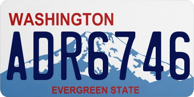 WA license plate ADR6746