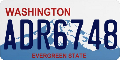 WA license plate ADR6748