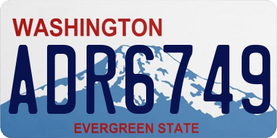WA license plate ADR6749