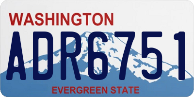 WA license plate ADR6751