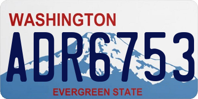 WA license plate ADR6753