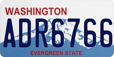 WA license plate ADR6766