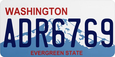 WA license plate ADR6769