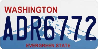WA license plate ADR6772