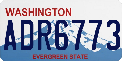 WA license plate ADR6773