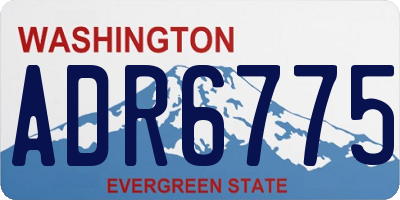 WA license plate ADR6775