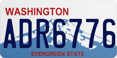 WA license plate ADR6776