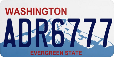 WA license plate ADR6777
