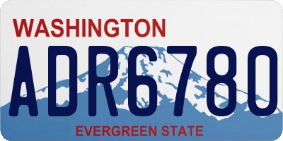 WA license plate ADR6780