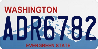 WA license plate ADR6782