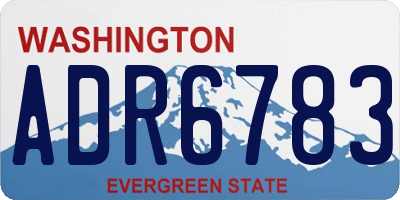 WA license plate ADR6783