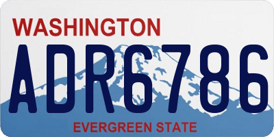 WA license plate ADR6786