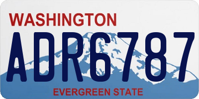 WA license plate ADR6787