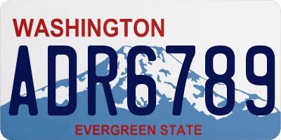WA license plate ADR6789