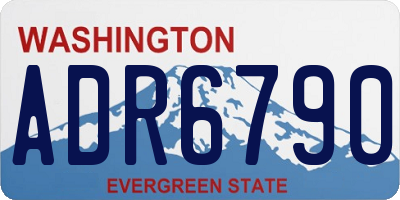 WA license plate ADR6790