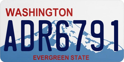 WA license plate ADR6791
