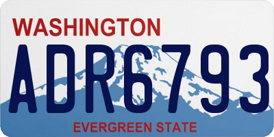 WA license plate ADR6793