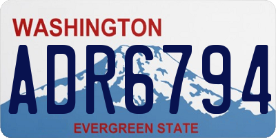 WA license plate ADR6794
