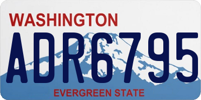 WA license plate ADR6795