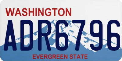 WA license plate ADR6796
