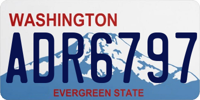 WA license plate ADR6797