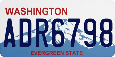 WA license plate ADR6798