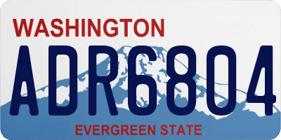 WA license plate ADR6804