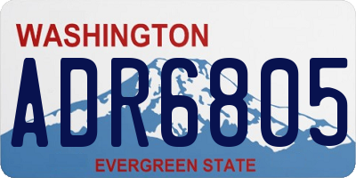 WA license plate ADR6805