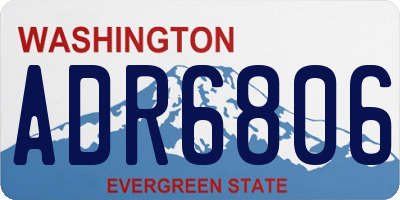 WA license plate ADR6806