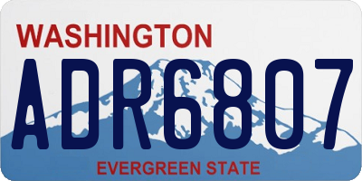 WA license plate ADR6807