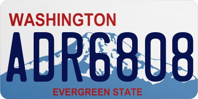 WA license plate ADR6808