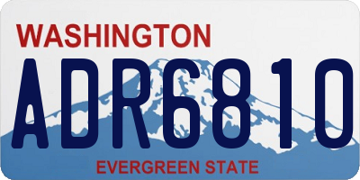 WA license plate ADR6810