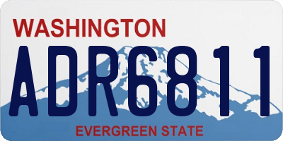 WA license plate ADR6811