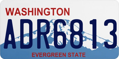 WA license plate ADR6813